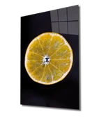 Sarı Limon Dekoratif ve Modern Cam Tablo Yellow Lemon - 1