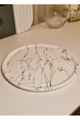 Mermer Desenli 3 lü Sunumluk Tabak Seti Dekoratif Obje Şık Görünüm, Tasarım Harikası - 6