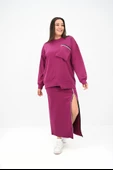 Kadın Büyük Beden Fermuar Detaylı Etek Takım 8159-25 - 9
