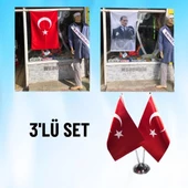 3'LÜ SET_2'Lİ BAYRAK+ BAYRAK+ ATATÜRK POSTERİ - 2