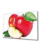 Elma Dekoratif ve Modern Cam Tablo Apple - 1