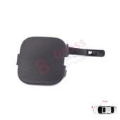 Renault Megane MK2 2002-2008 3/4/5 Kapı 7700474483 için Ön Tampon Çeki Demiri Kapağı ASTARLI thumbnail 3