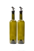Himarry 2 adet koyu camlı yağ sişesi tıpalı 750 ml - 1