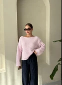 Pembe Rachel Havlu Yumoş Kazak - 4