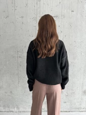Siyah Marka Model Yumoş Triko Kazak - 6