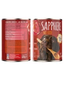Sapphere Kırmızı Etli Yetişkin Köpek Maması Konserve 400 Gr 12 Adet - 2