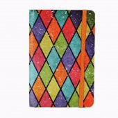 Baklava Desen Küçük Boy Sert Kapak Lastikli Çizgisiz Defter - 1