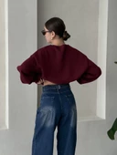 Lacivert Arkası Kemer Tokalı Boyfriend Jean Pantolon - 6