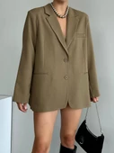 Camel Premium Dad Fit Blazer Ceket - 1