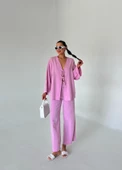 Pembe Boncuklu Kimono Keten Takım - 5