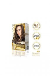 Maxx Deluxe Golden 6.0 Koyu Kumral 24k Altın İçerikli Saç Boyası thumbnail 1
