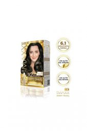 Maxx Deluxe Golden 6.1 Koyu Küllü Kumral 24k Altın İçerikli Saç Boyası thumbnail 1