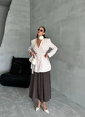 Taş Elegant Kuşaklı Ceket - 5