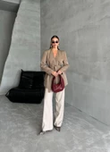Haki Elegant Kuşaklı Ceket - 6
