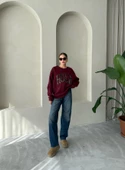 Lacivert Arkası Kemer Tokalı Boyfriend Jean Pantolon - 4