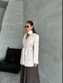 Taş Elegant Kuşaklı Ceket - 3