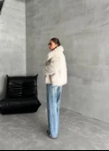 Ekru Britney Astarlı Premium Kürk - 10