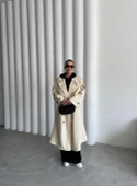 Taş Lucky Düğme Detaylı Oversize Trençkot - 10