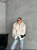 Ekru Britney Astarlı Premium Kürk - 9