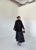 Siyah Yarasa Kol Gömlek Pantolon Takım - 7