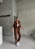 Kahve Torba Cepli Modal Takım - 4