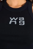 Siyah-Gümüş Halter Yaka Wang Simli Nakışlı Atlet - 3