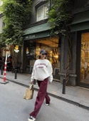 Ekru-Bordo Stockholm Baskılı Şardonlu Eşofman Takımı - 7