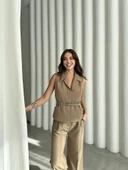 Haki Lucifer Kemerli Yelek Pantolon Takım thumbnail 6