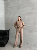 Vizon Sweat Geniş Paçalı Pantolon Takım - 4