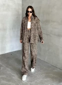 Leopar Desen Ceket-Pantolon Takım - 2