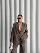 Koyu Vizon Cosmopolitan Ceket-Pantolon Takım thumbnail 6