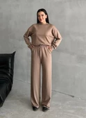 Vizon Sweat Geniş Paçalı Pantolon Takım - 1