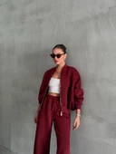 Bordo Charlotte 3 İplik Eşofman Takımı thumbnail 6