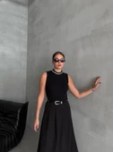 Siyah Seraphine Yakası Taşlı Süveter - 4