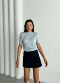 Bebe Mavisi Stella Kısa Kol Triko Bluz - 4