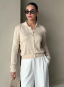 Taş Polo Yaka Mini Topçuklu Bluz - 1
