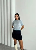 Bebe Mavisi Stella Kısa Kol Triko Bluz - 3