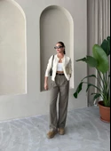 Krem Shake Düğmeli Basic Hırka - 5