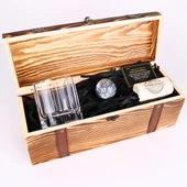 Churchill Viski Bardağı ve Bej Küre Mermer Viski Taşı Sandıklı - 2