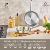 Maestro 2 Parça Indüksiyon Uyumlu Paslanmaz Çelik Kapaksız Tava Seti - 1