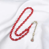 Osmanlı Benzetmesi Alpaka Püsküllü 12x7 mm Kapsül Kesim Sıkma Kehribar Tesbih thumbnail 1