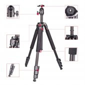 Deyatech 3642B 133cm DSLR ve Video Kamera için Hafif Tripod - 1