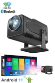 Torima HY320 Mini Siyah Taşınabilir Sinema Projektörü Ev Sineması Bluetooth Android Projeksiyon - 1