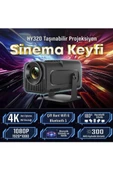 Torima HY320 Mini Siyah Taşınabilir Sinema Projektörü Ev Sineması Bluetooth Android Projeksiyon - 4