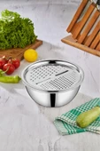 Cooker CKR3490 Paslanmaz Çelik 3 Parça Rendeli Süzgeçli Karıştırma Kabı - 2