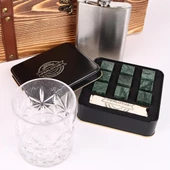 Paris Viski Bardağı 9 Adet Viski Taşı 8 Oz Cep Matarası Sandıklı Set - 5