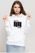 G-Dragon Rich Kids Beyaz Kadın 3ip Kapşonlu Sweatshirt - 2