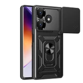 Smody Xiaomi Redmi 13 4G Kılıf Kamera Korumalı Sürgülü Yüzüklü Standlı Tank - 1