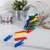 36 Adet Plastik İz Bırakmayan Çamaşır Mandalı, Ekstra Dayanıklı - 1