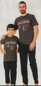Erkek Çocuk Kısa Kol , Uzun Pantolonlu Penye Pijama Takım M00679 - 9